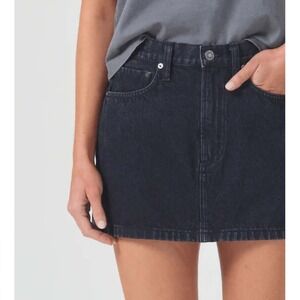 Agolde Liv Mini Skirt Black Denim in Vapor Size 27